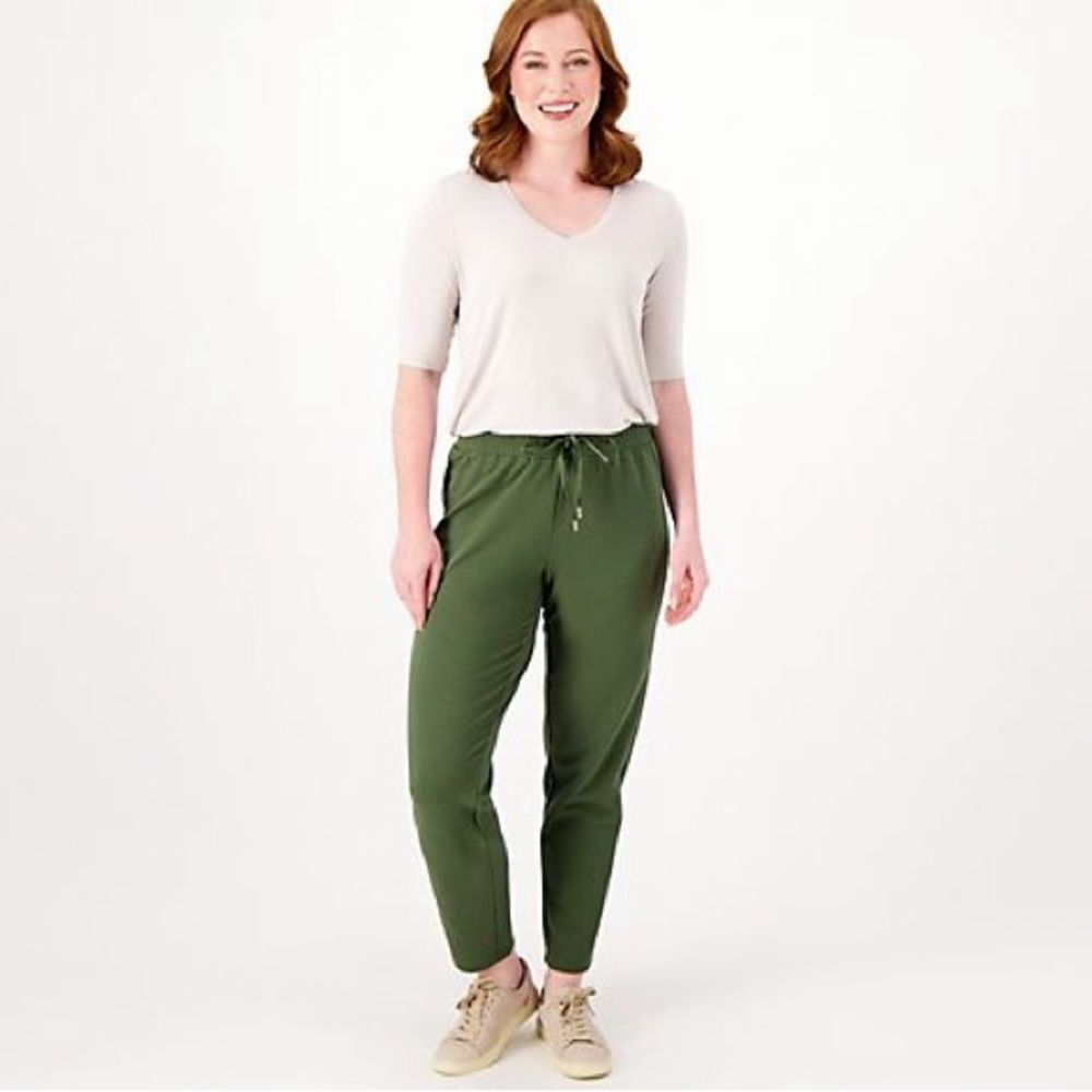 J Jason Wu Regular Tapered Knit Jogger With Satin… - image 1